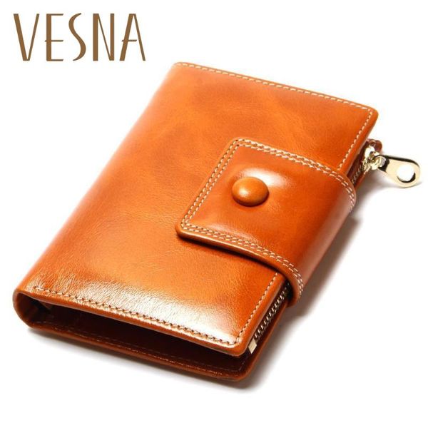 

wallets oil wax wallet women purse 2021 fashion casual clutch bag brand leather long design hand bags for, Red;black