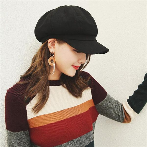 

berets beret hat winter mushroom black yellow women hats painter vintage outdoor for sombreros de mujer, Blue;gray