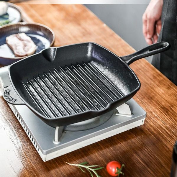 

big kitchen cooking pan skillet saucepan handle steak iron nonstick frying breakfast ollas de cocina household products dh50 pans