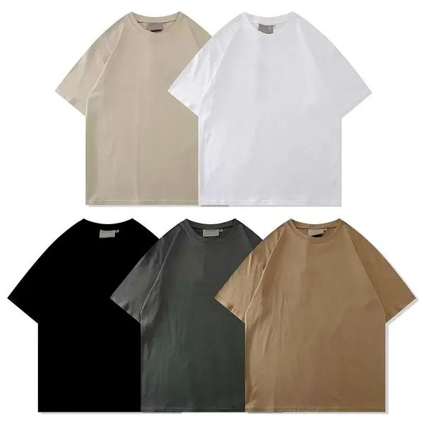 

22ss designer tide t shirt chest letter laminated print short sleeve high street loose oversize casual t-shirt 100% pure cotton for mens an, White;black