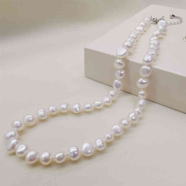 

necklaces dmnfp398 natural freshwater black/white/pink/purple necklace fine pearl jewelry for women y1, Silver