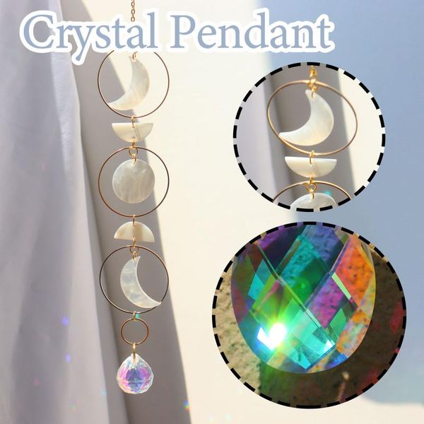 

garden decorations hanging crystal prism pendant suncatcher rainbow maker moon sun window room wedding ornament decoration gifts
