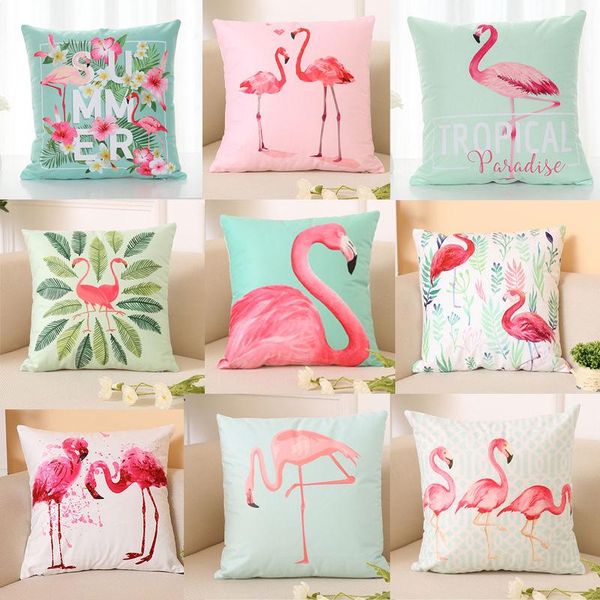 

flamingo home sofa decor soft pillowcase throw pillow case waist cushion cover w cushion/decorative