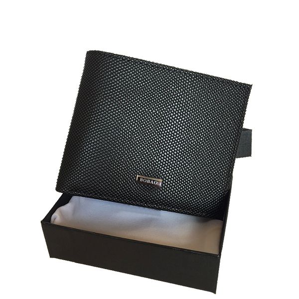 

bobao genuine leather men's short wallet fashion credit card holder purse multifunction luxury large-capacity wallets, Red;black