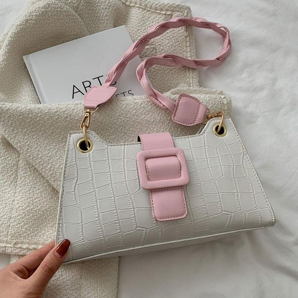 

evening bags fashion braided hand strap handbags for women designer simple style female shoulder bag pu leather luxury ladies crossbody