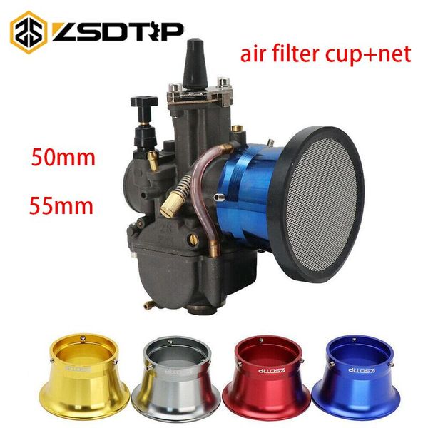 

50mm 55mm carburetor air filter mushroom head with mesh cleaner for 21/24/26/28/30/32/34mm pwk carb motorcycle fuel system