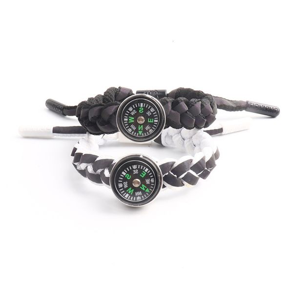 

hand catenary holographic reflective bracelet little lion outdoor survival compass yiwu small commodity bracelet, Black