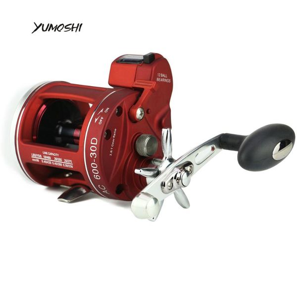 

drum reel powerful reels stainless steel grinding wire ring high strong trolling fishing with calculator baitcasting