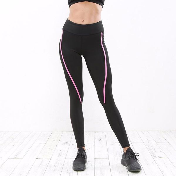 

yoga outfit joggers women's hip lift stitching color-blocking fitness exercise gym pants scrunch booty middle waist for jogging