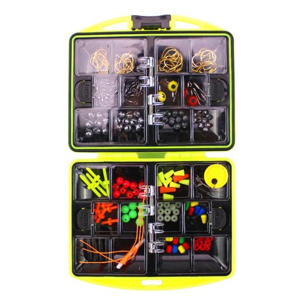 

compartments fishing tool set box beads lure bait jig hook swivels tackle accessories