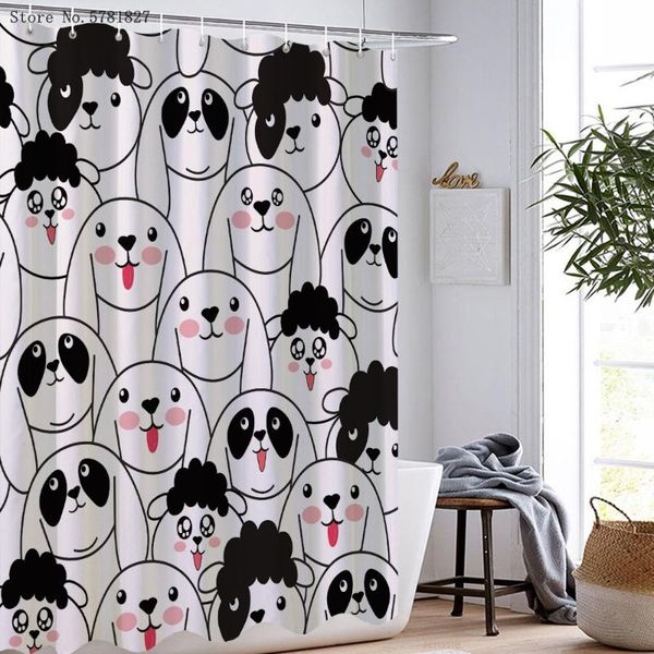 

shower curtains dog cat 3d print lovely animal fabric waterproof polyester home curtain for bathroom