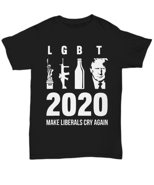 

lgbt liberty guns beer donald trump t-shirt political 2020 tee gift funny, White;black