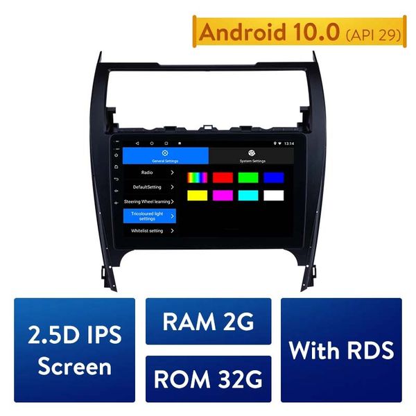 

android 10.0 car dvd multimedia player for 2012-2017 toyota camry support obd2 mirror link steering wheel control