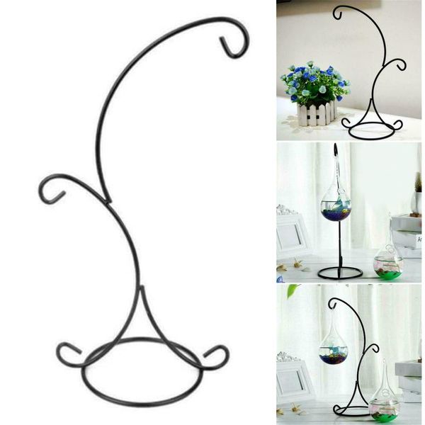 

hooks & rails 2-hook plant glass vase iron hanging stand holder simple modern decoration for home garden adw889