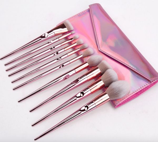 

10 pcs wet and wild makeup brush powder stick radiation package thumb set beauty tools eyeshadow