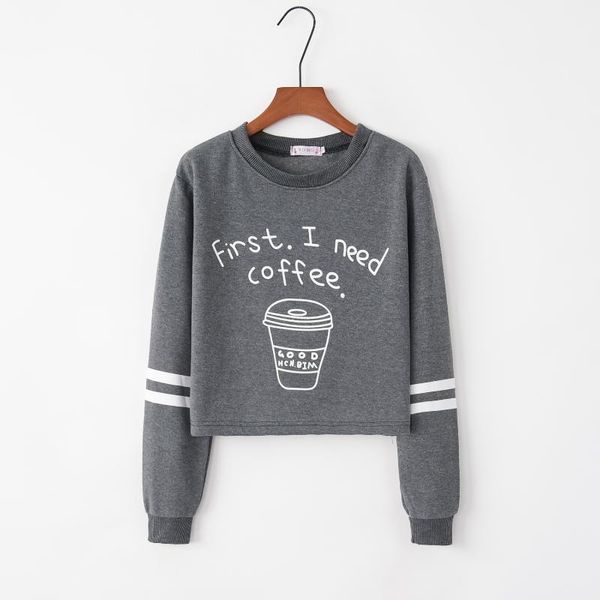 

doble line coffee 2021 design hoodies sweatshirts women casual kawaii harajuku sweat girls european korean women's &, Black