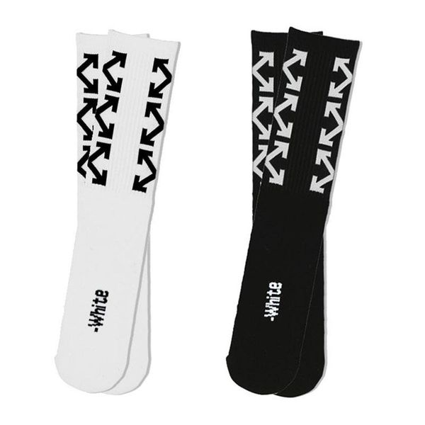 

men's socks off hip hop fashion tube white skateboard street style knee high long sokken, Black