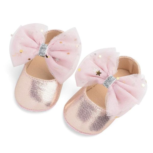 

toddler kids baby girls boys sequin cute bow firstwalk hook&loop casual shoes for born children booties babies first walkers