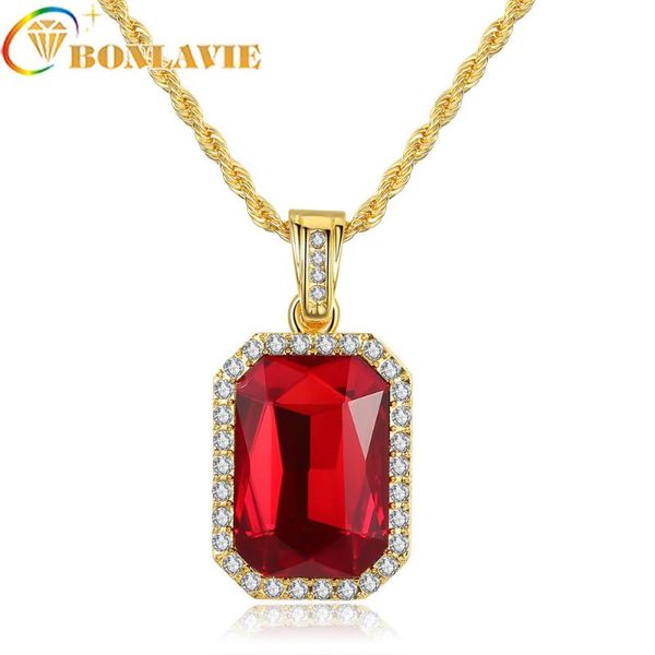 

pendant necklaces gold color red crystal necklace for women jewellry big fashion jewelry, Silver