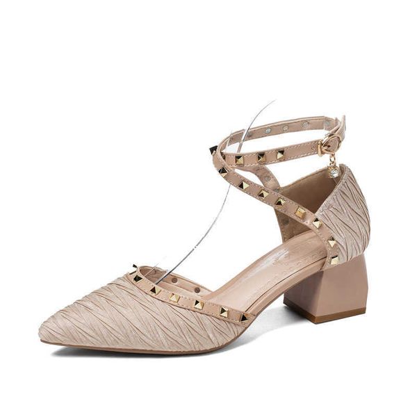 

summer woman sandals baotou lace-up rome high heel shoes fashion pointed toe party sandals woman formal shoes size 34-39 210611, Black