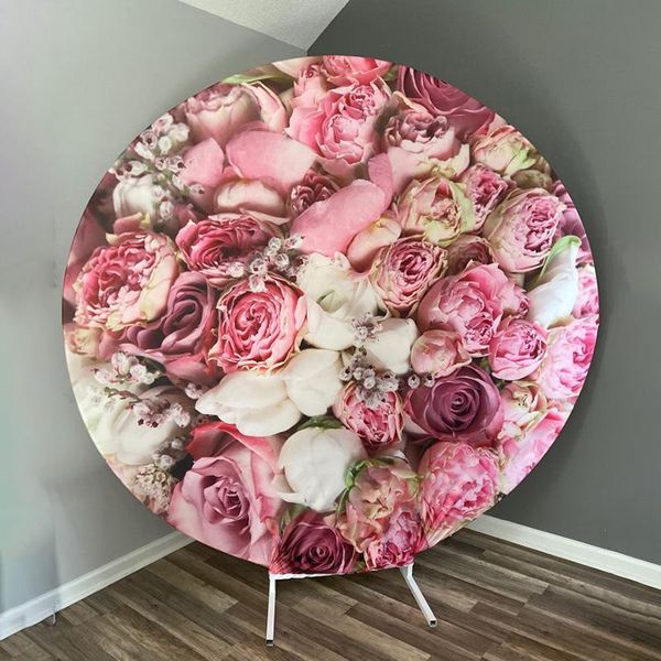 

party decoration metal circle wedding mariage arch round balloon flower backdrop frame stand birthday baby shower