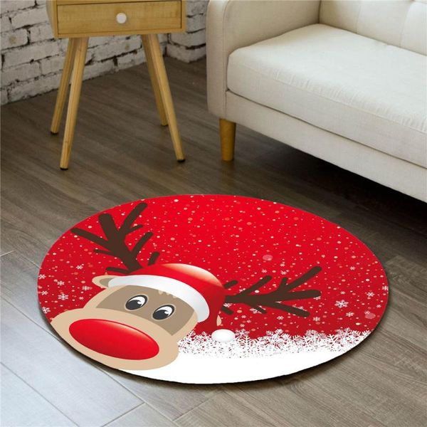 

christmas series decro chair mat cartoon round carpet doormat kitchen bedside rug year gift rugs carpets for living room