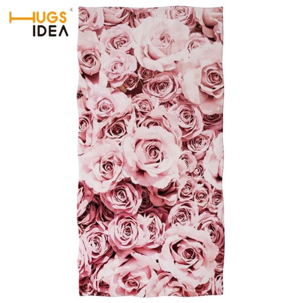 

pretty colorful rose flower print bath beach towel for woman fashion bathroom shower dry up face hand
