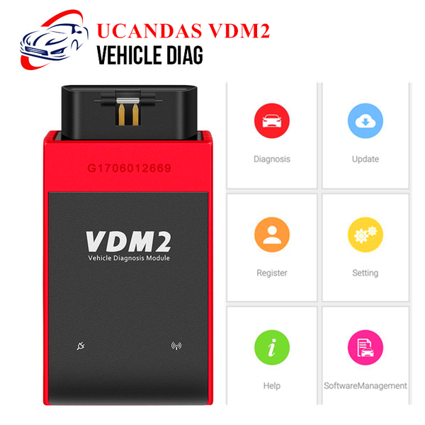 

code readers & scan tools multi-language ucandas vdm2 full system v5.2 bluetooth/wifi obd2 scanner for android same as x431 pro diagnostic t