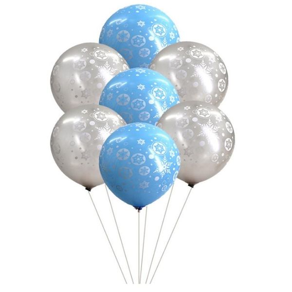 

party decoration 10pcs 12 inch snowflake latex balloon christmas banquet for home year 2022