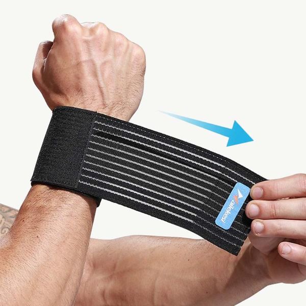 

wrist support sports bandage guard men's winding band fixed sprain arm boxing basketball set, Black;red
