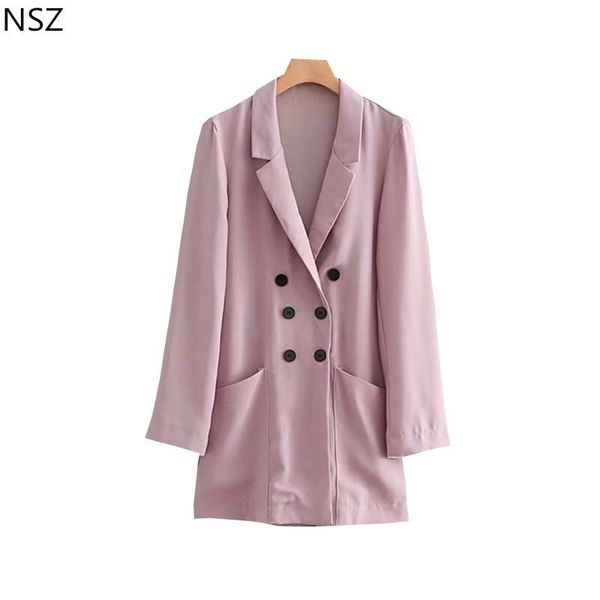

women's suits & blazers nsz women pink thin blazer and jackets coat business long sleeve ladies office work outerwear, White;black