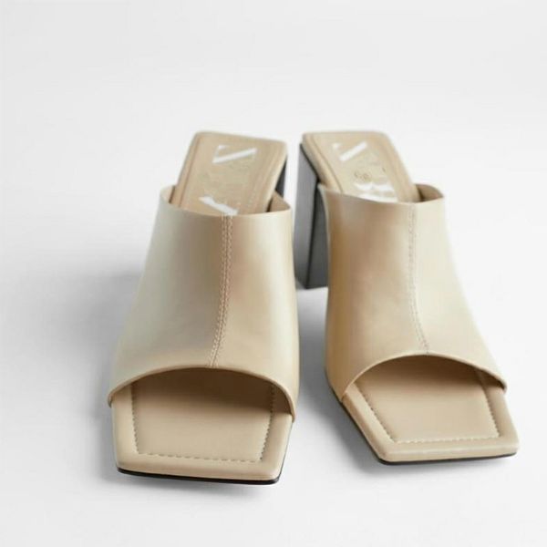 

high heeled slippers for women in summer, Black