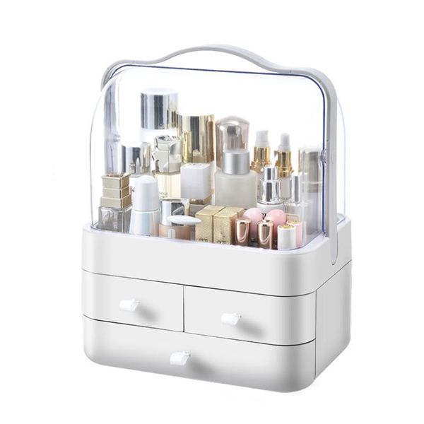 

storage boxes & bins rack cosmetic organizer dressing case waterproof deck with lid big capacity extra large dust-proof multi-function