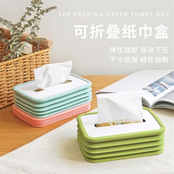 

toilet paper holders creative compressible tissue boxes silicone box automatically press down household drawers bathroom