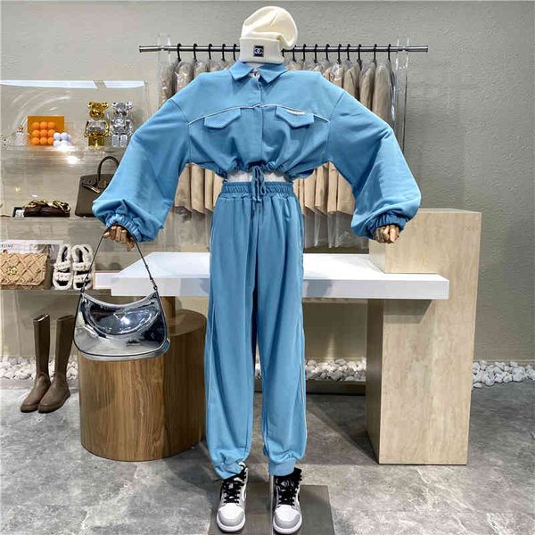 

capri nicho design 2021 lapel-style sport sleeves string + white coat strain waist suit pants, Black;white