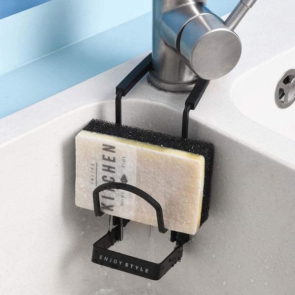 

iron sink rag racks wall mounted sponge drain storage shelves kitchen accessories bathroom organizer & organization