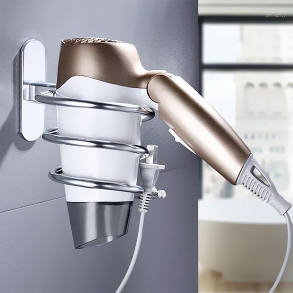 

bathroom shelves innovative wall mounted hair dryer aluminum organizer spiral stand holder shelf hairdray for1