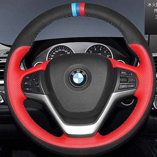 

steering wheel covers for x3 x5 x1 x2 x6 x4 7 series gt320li genuine leather car cover hand sewn accessories can customized