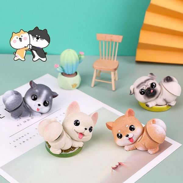 

cute animal dog car ornaments personality shaking bucar accessories resin interior auto 9*5cm u4 decorations