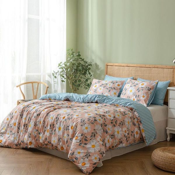 

bedding sets set flowers printed bed linen euro comforter cover pillowcase sheet  king size2021 wholesale