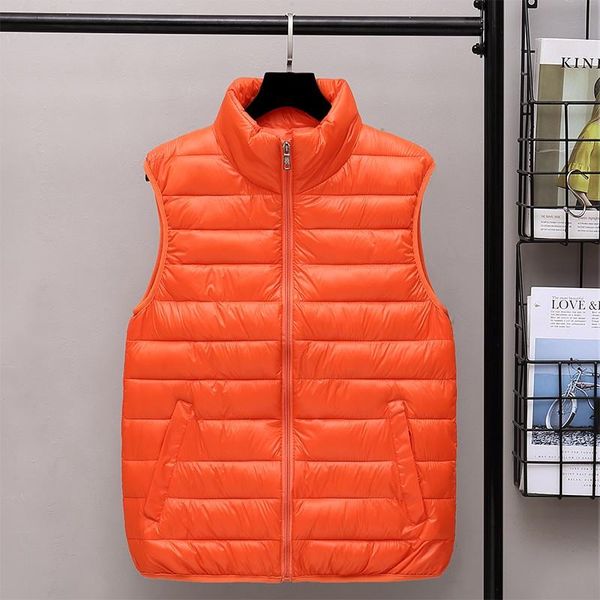 

men's vests mens winter vest simple warm waistcoat thicken sleeveless jacket windproof parka casual coat for travel men clothing, Black;white