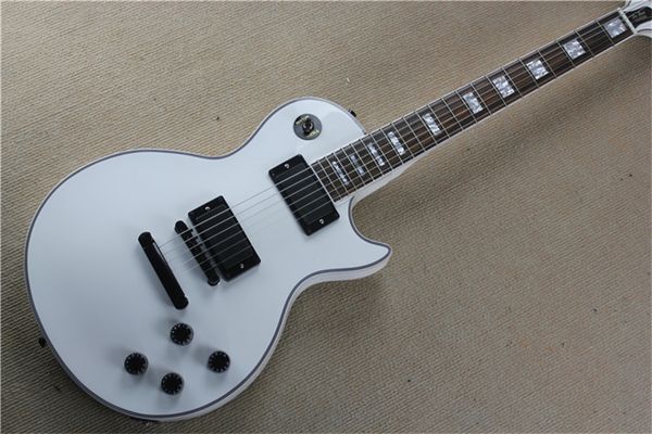 

lp custom electric guitar white color double lock tremolo system rosewood fingerboard mahogany guitar body