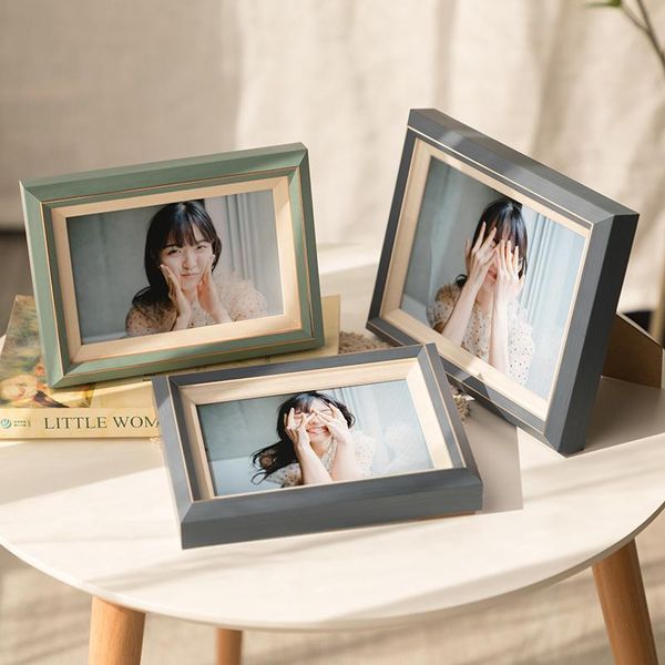 

frames american light luxury style picture frame plexiglass panel 5-10 inch travel landscape baby growth po