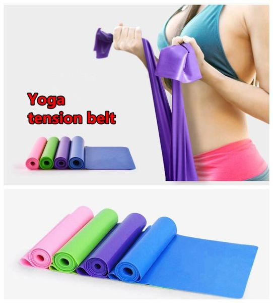 

150cm yoga pilates stretch belt environment friendly rubber latex tension rope stretching band piece resistance bands