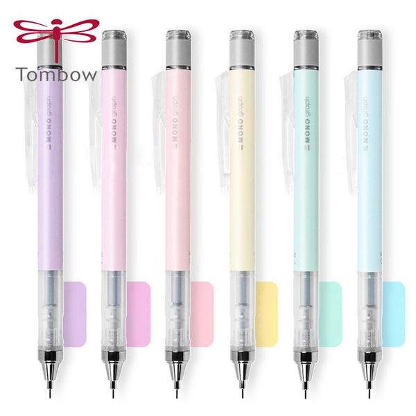 

ballpoint pens 1pcs japan tombow mono graph grip mechanical pencil dpa-136 macaron limited 0.5mm shake, Blue;orange