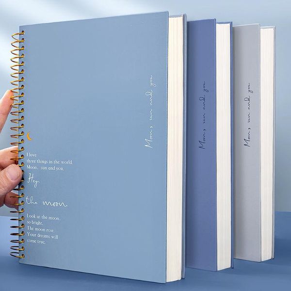 

spiral notebooks b5,diary and journals for school office supplies 150sheets notepad planner to do line agenda 2021 notepads, Purple;pink