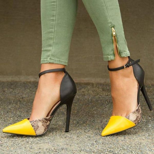 

minan ser shoes, women's high-heeled 11cm multi-color combination of fashionable shoes for women dress, Black