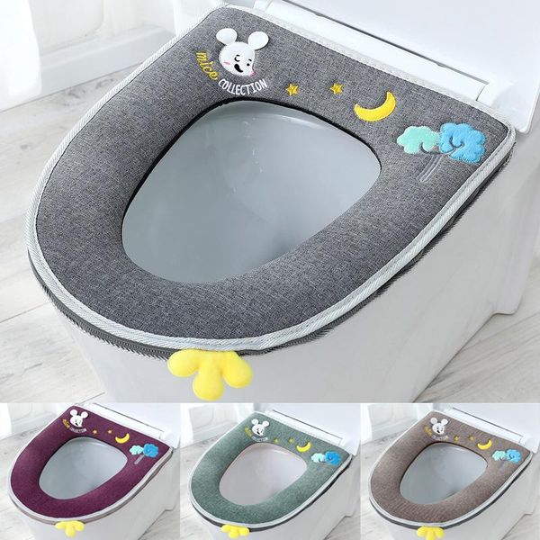

toilet seat covers 1pc bathroom cover soft warmer washable mat pad cushion case lid accessories bath home