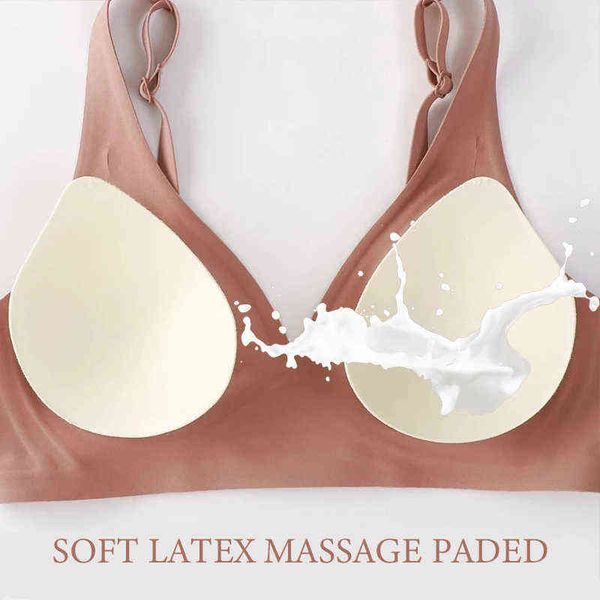 

nxy set women brassieres seamless without underwire latex bra soft intimate women' underwear female lingerie quality sleepwear 2021 11, Red;black