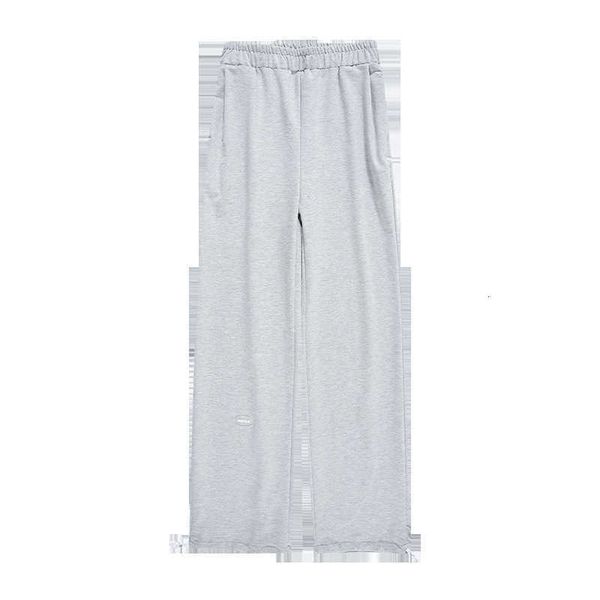 

grey sports pants women's 2021 summer high waistline straight tube loose wide leg legged trousers casual, Black;white